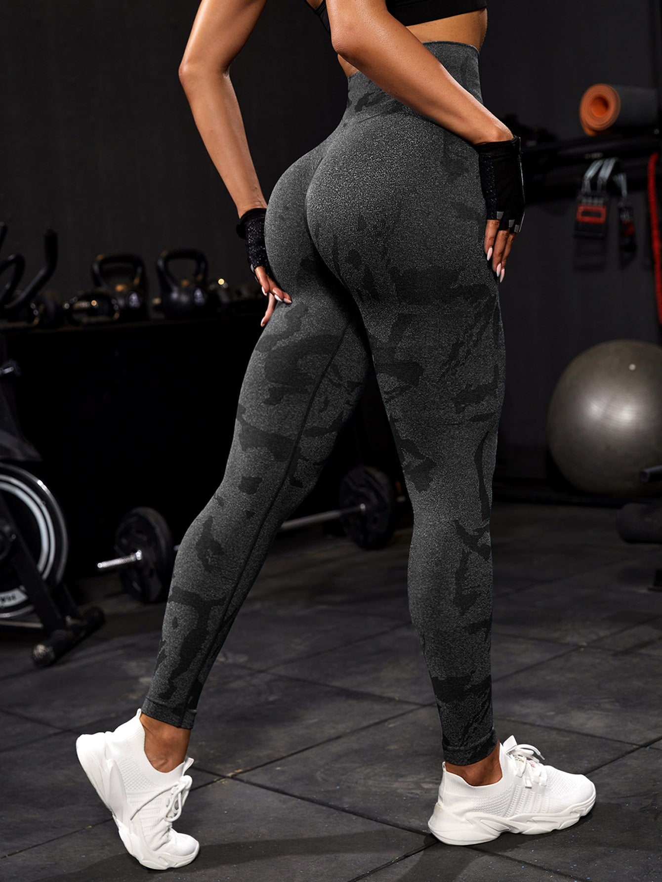 Calça Legging Seamless Estampada Cintura Alta Fitness