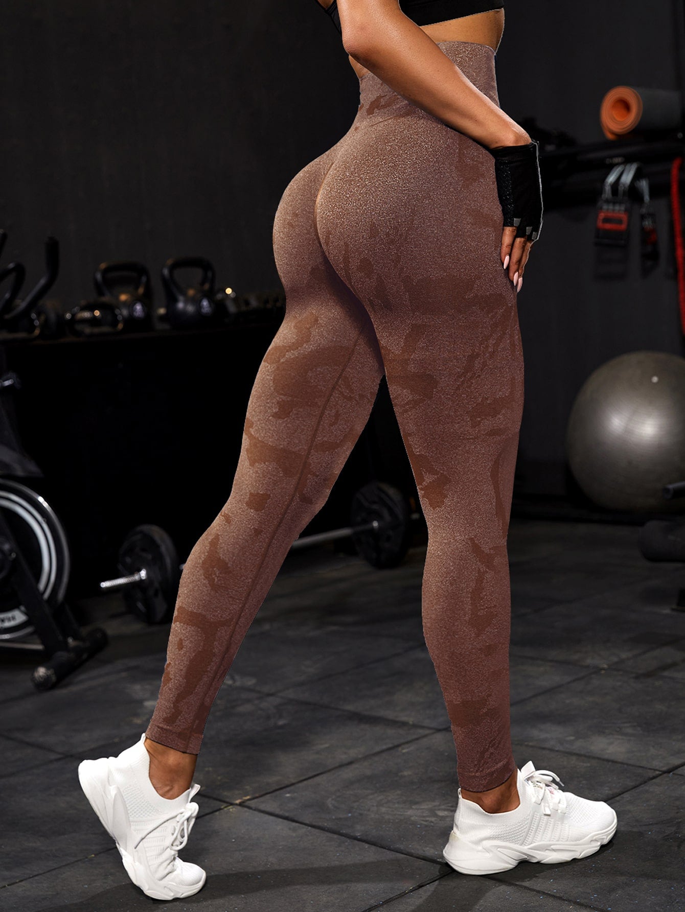 Calça Legging Seamless Estampada Cintura Alta Fitness
