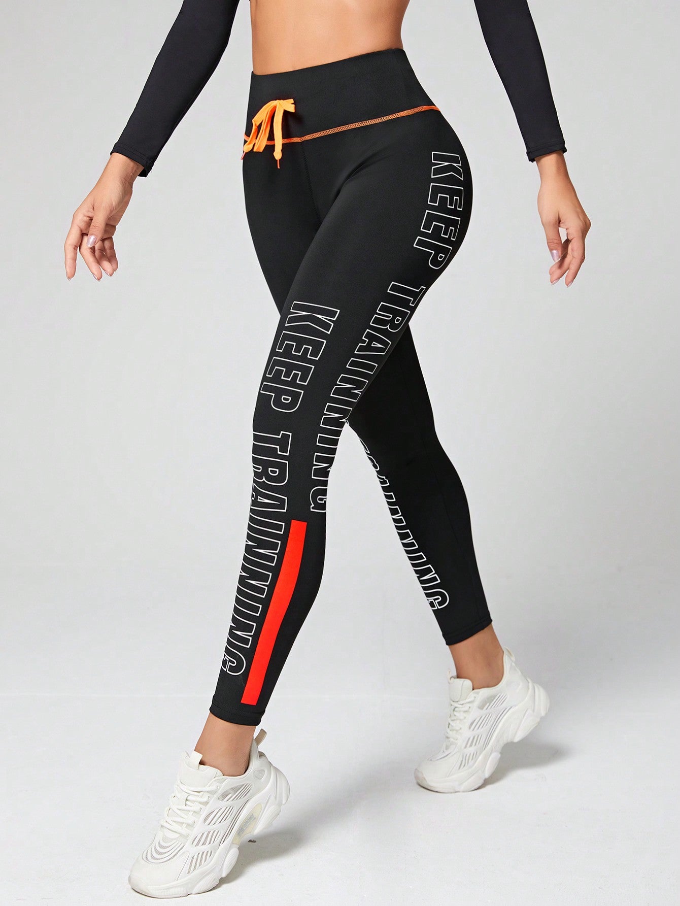 Calça Legging Fashion Estampa Keep Training Cintura Alta