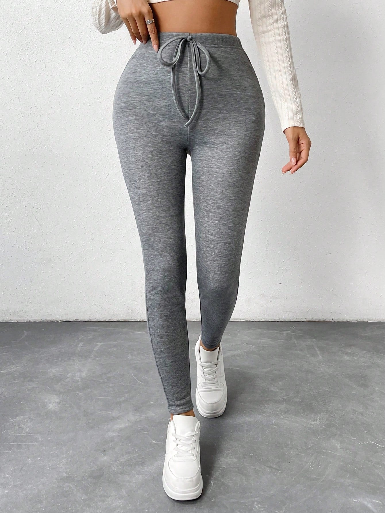 Calça Legging Térmica Básica Com Cintura Ajustável