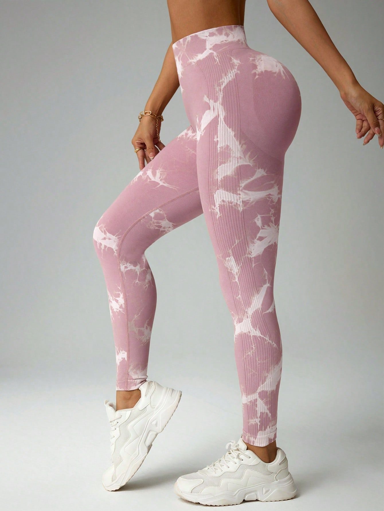 Calça Legging Tie Dye Seamless Com Compressão