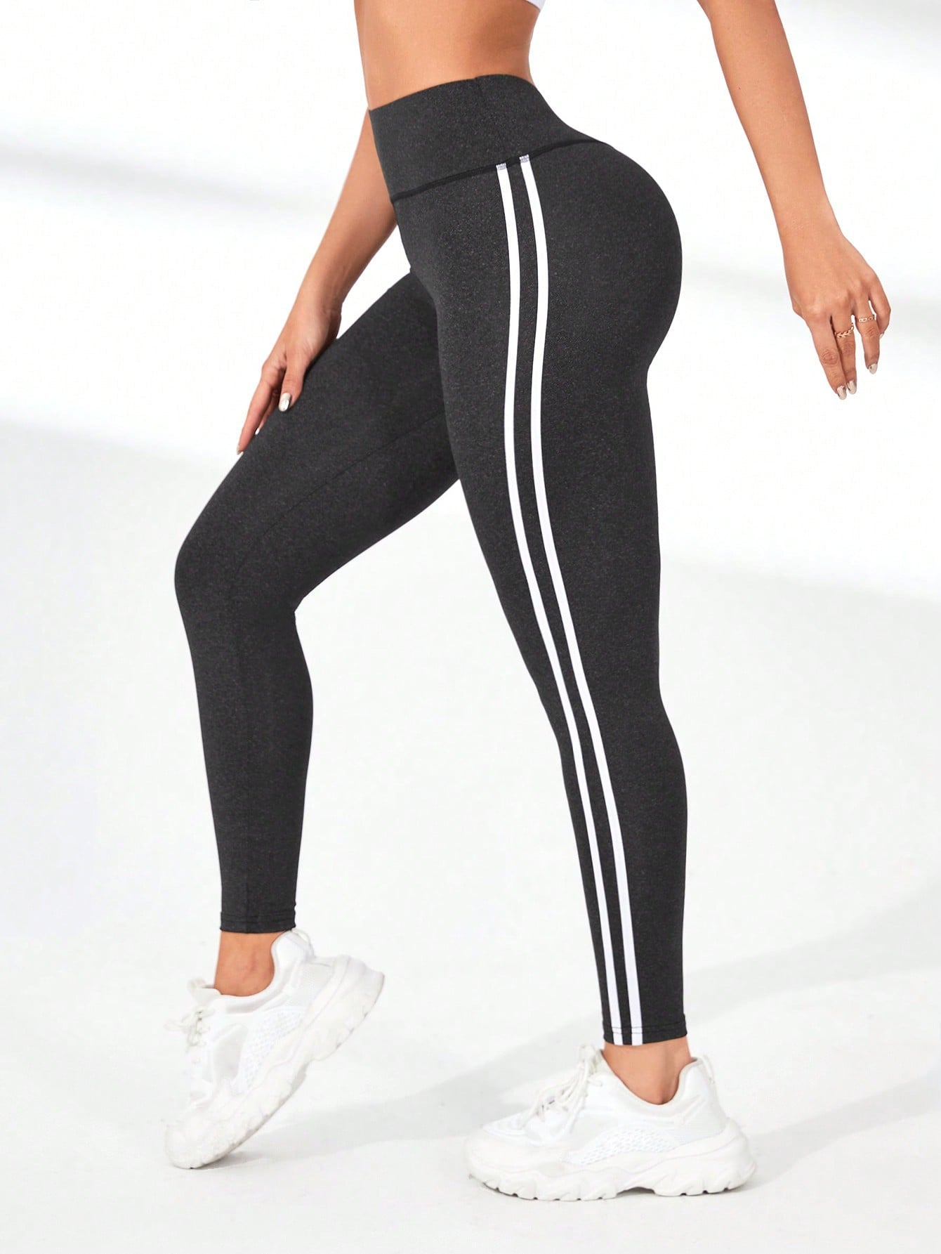 Calça Legging Cintura Alta Detalhe Lateral Duplo