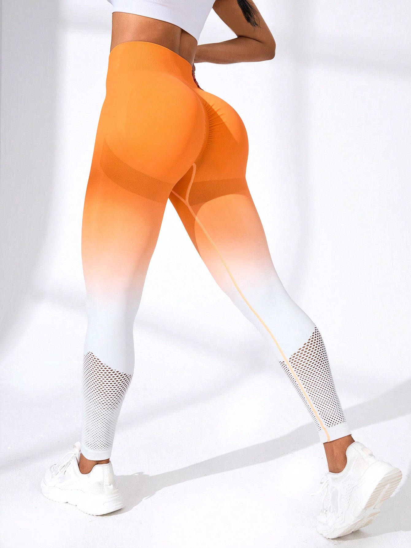 Calça Legging Fashion Degrade Com Recortes Aerados
