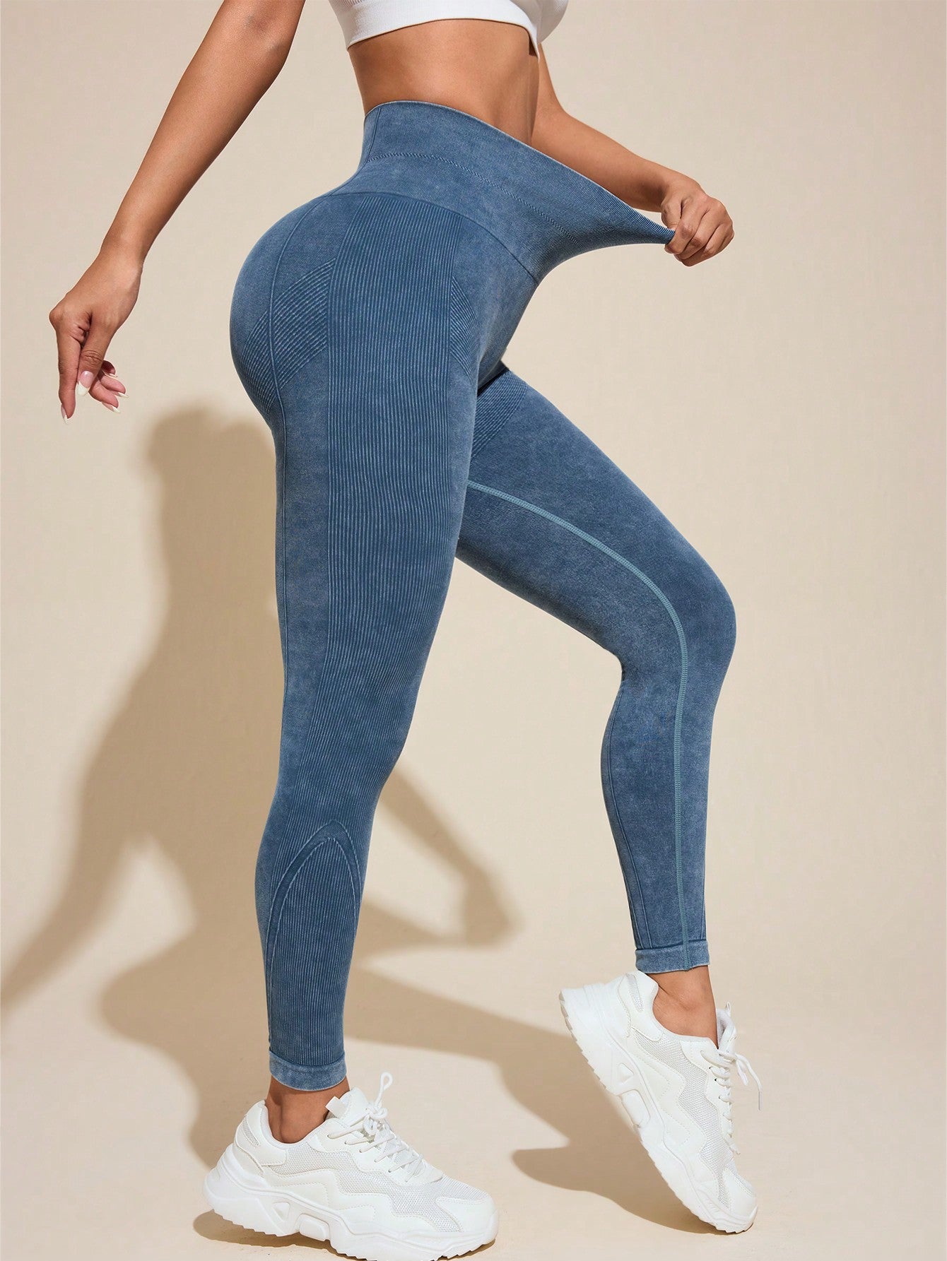 Calça Legging Sem Costura Texturizada Modeladora