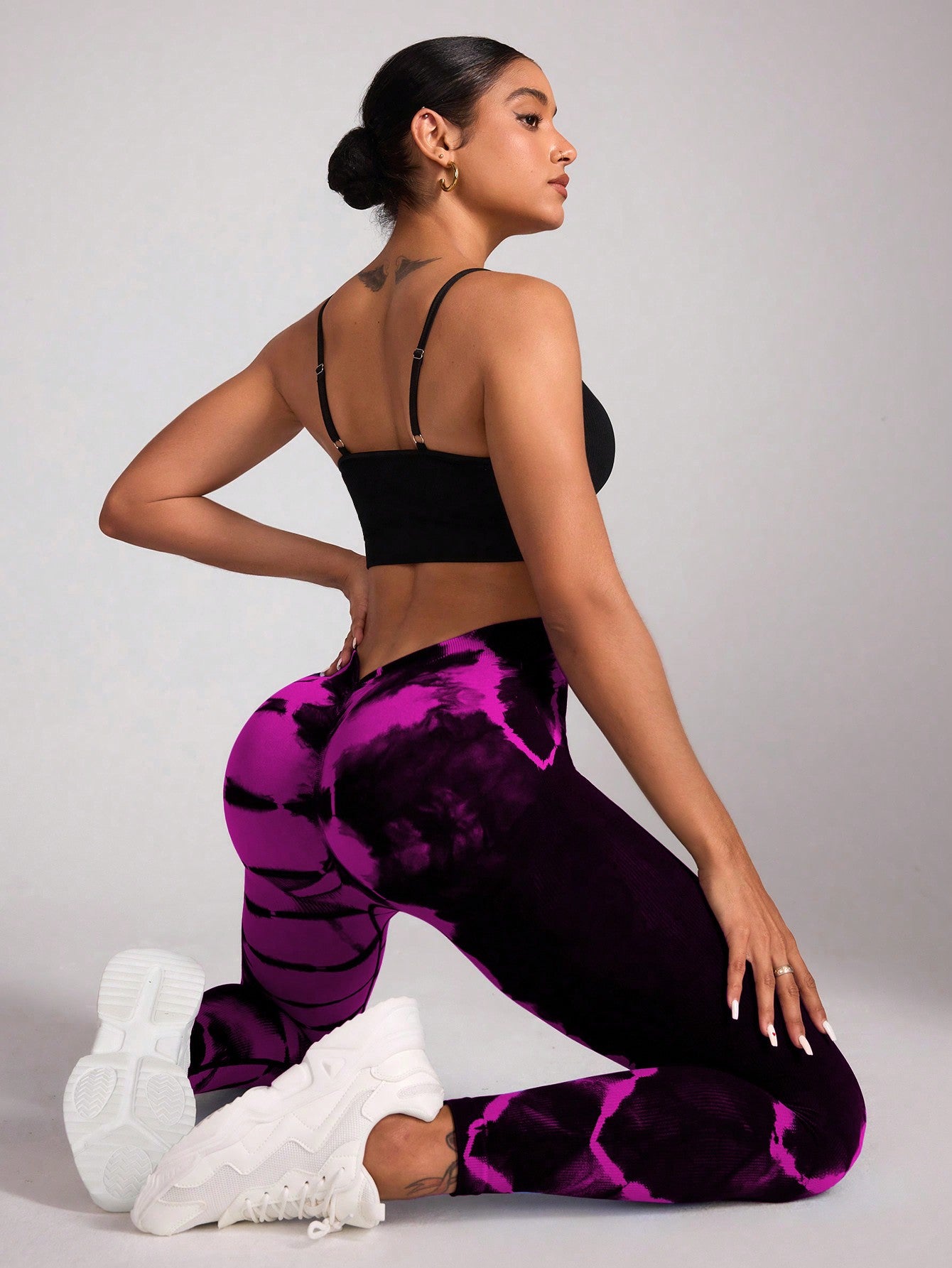 Calça Legging Tie Dye Cintura V Seamless