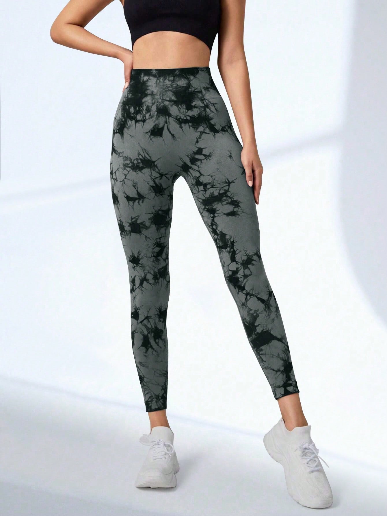 Calça Legging Seamless Tie Dye Empina Bumbum Com Compressão