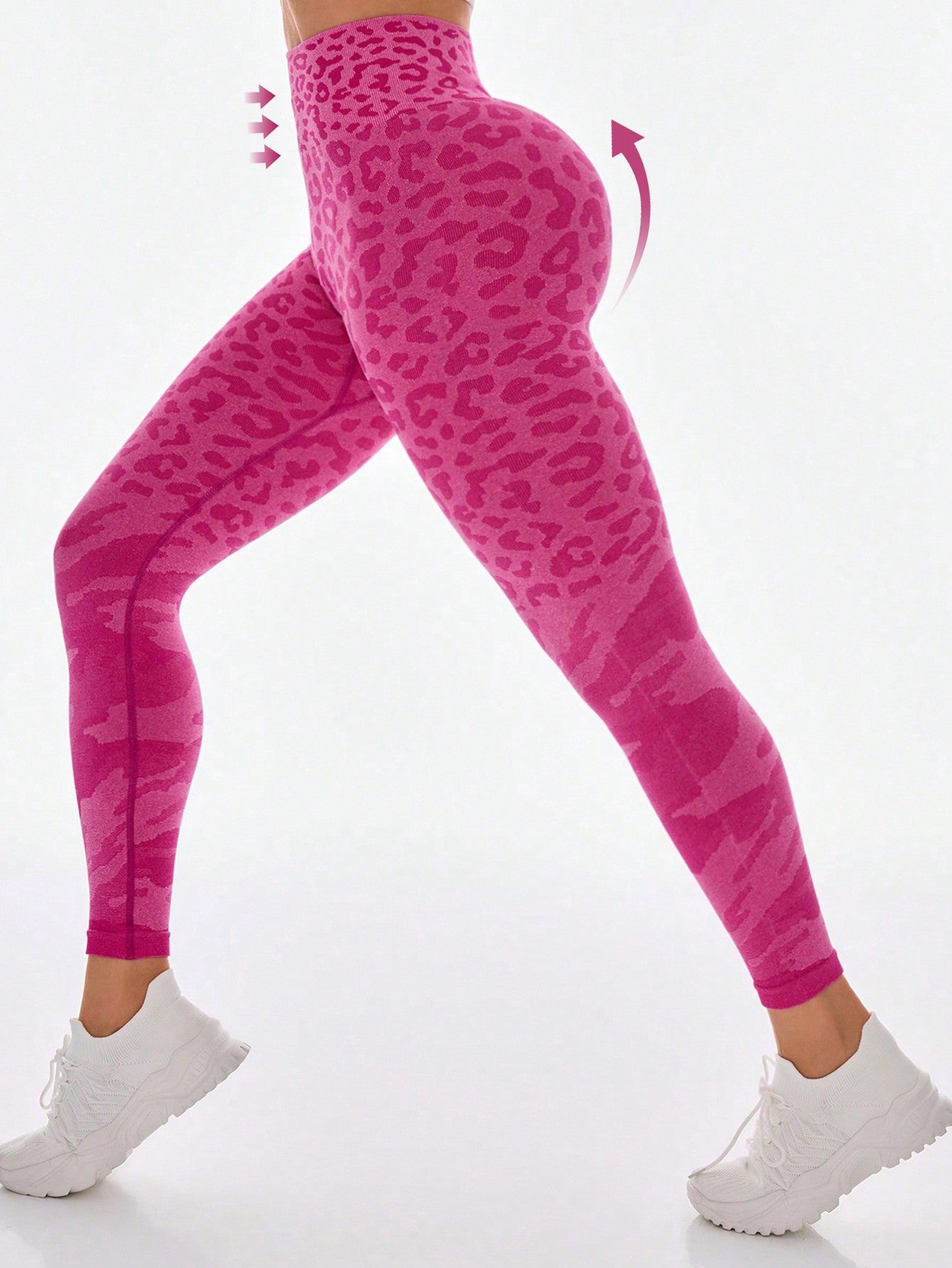Calça Legging Seamless Estampada Cintura Alta Fitness Sport