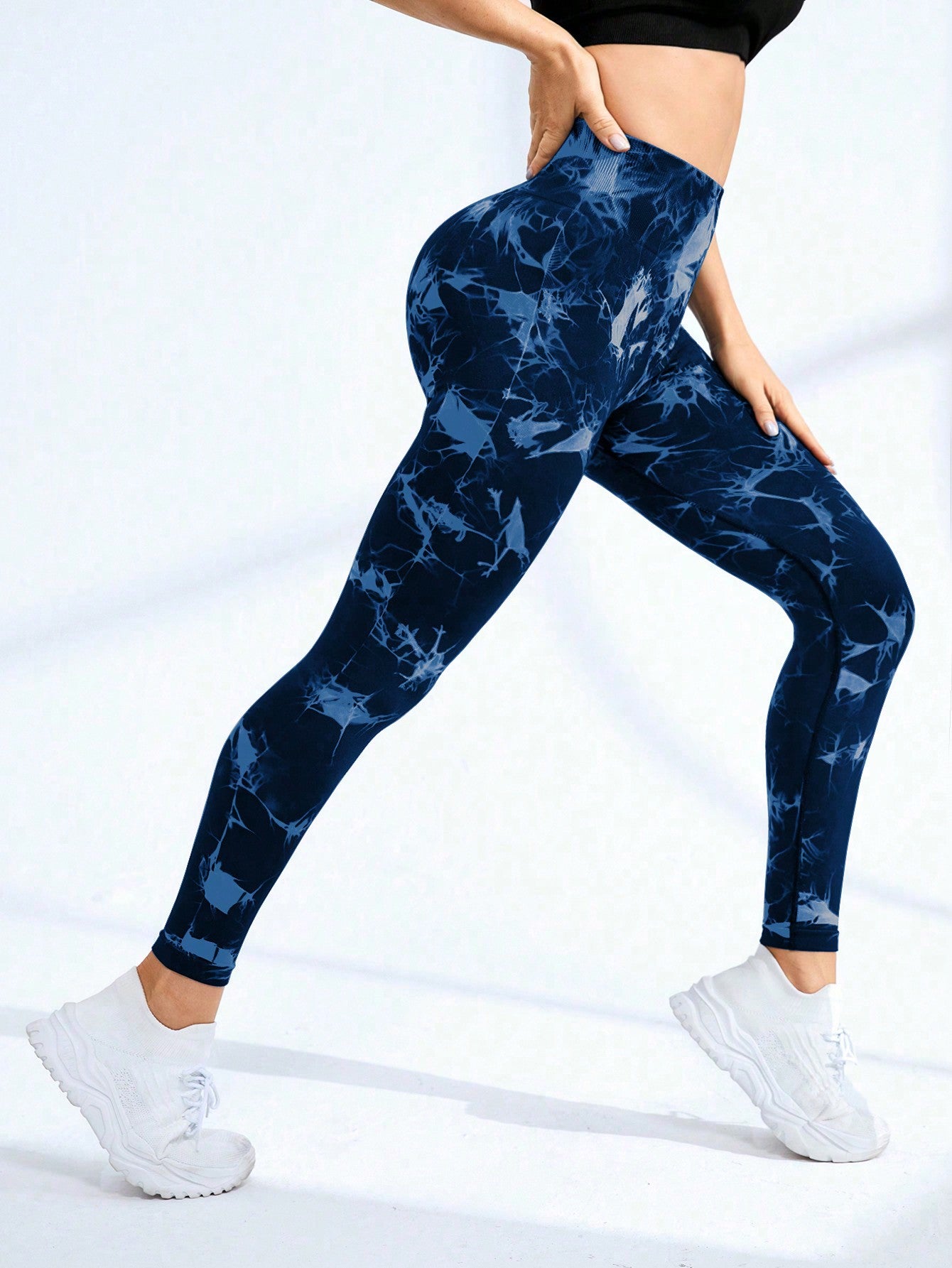 Calça Legging Seamless Tie Dye Empina Bumbum Com Compressão
