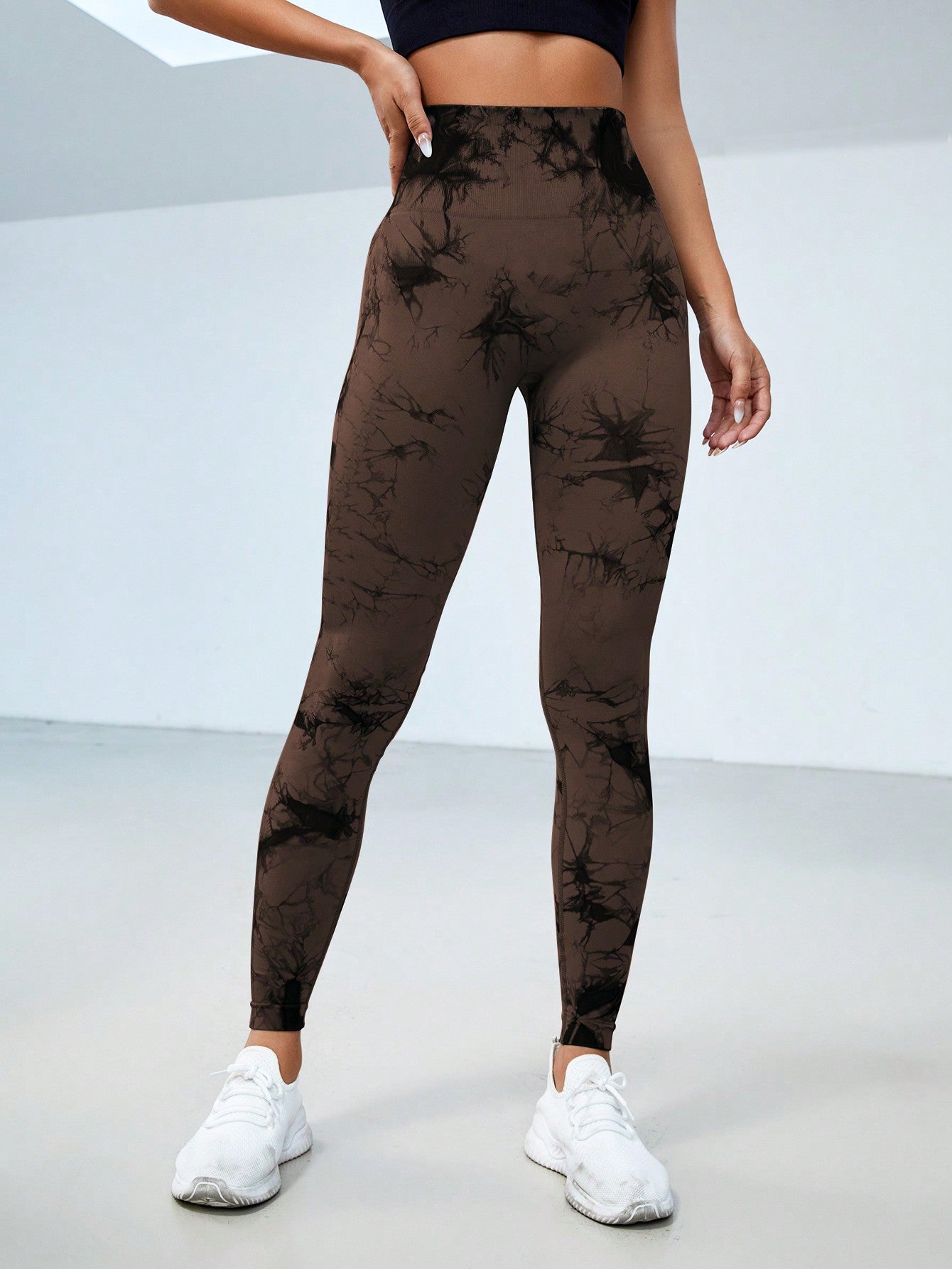 Calça Legging Seamless Tie Dye Empina Bumbum Com Compressão