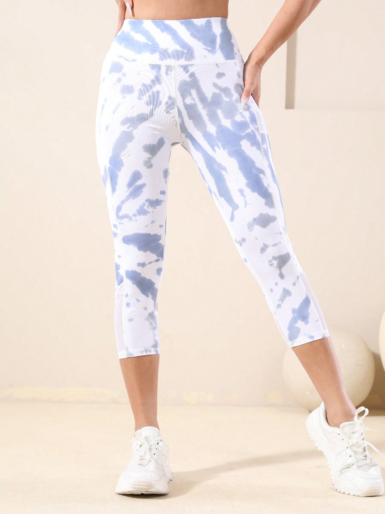 Calça Legging Estampada Cós Alto com Bolso Telado