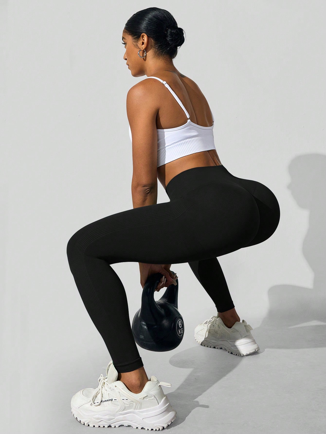 Calça Legging Sem Costura Push Up Com Compressão