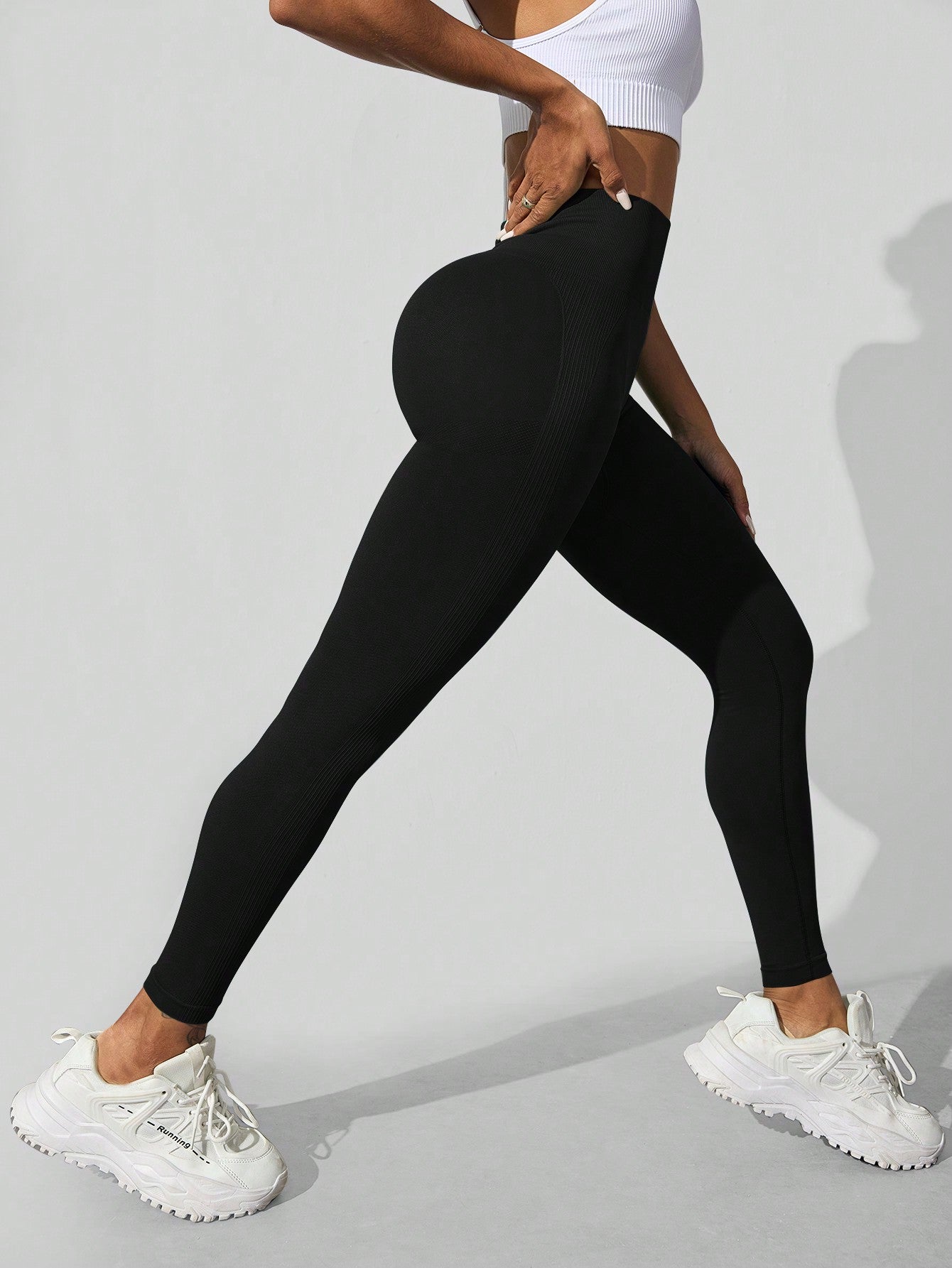 Calça Legging Sem Costura Push Up Com Compressão