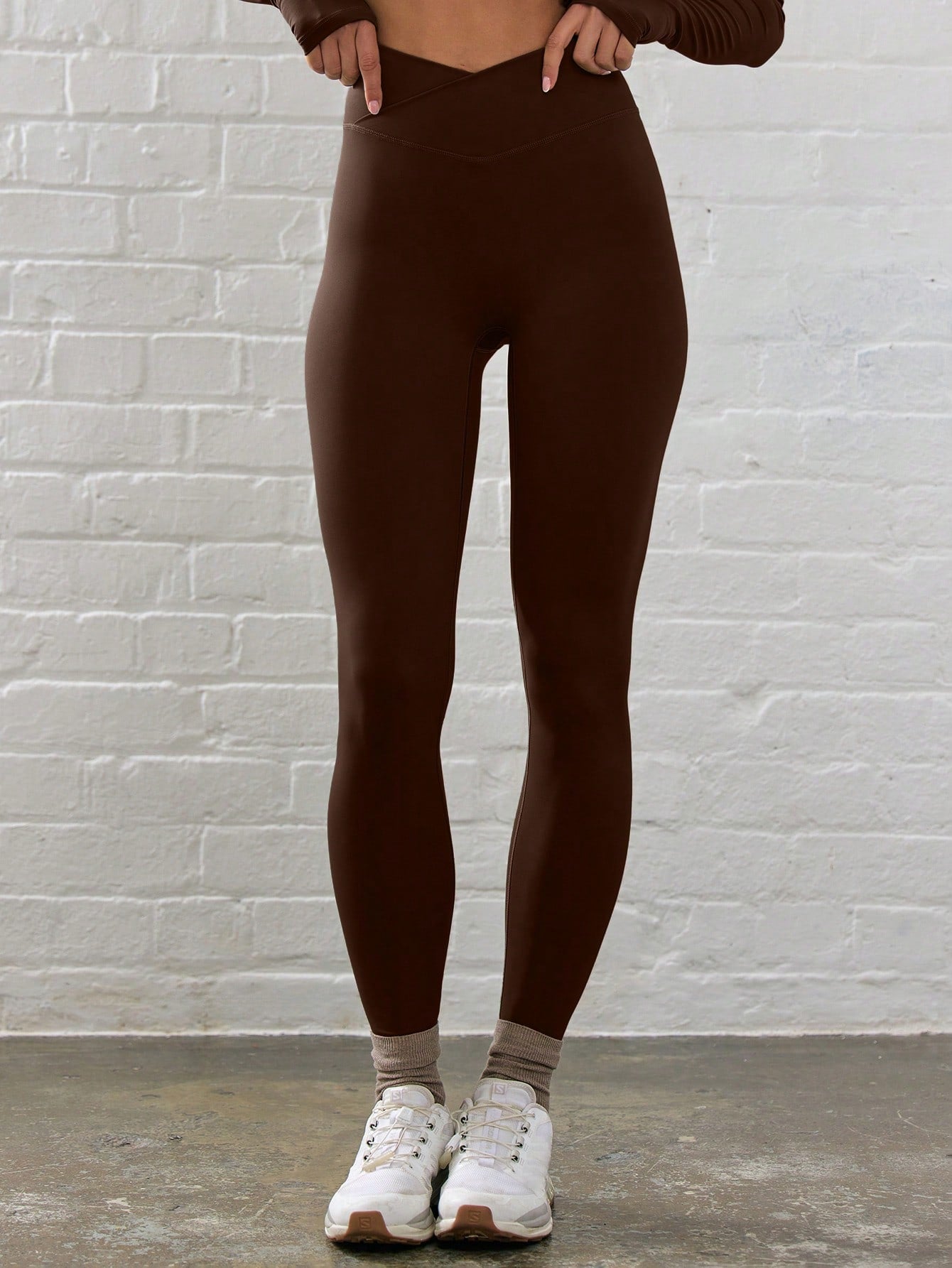 Calça Legging Básica Cintura Alta V Cut Confortável