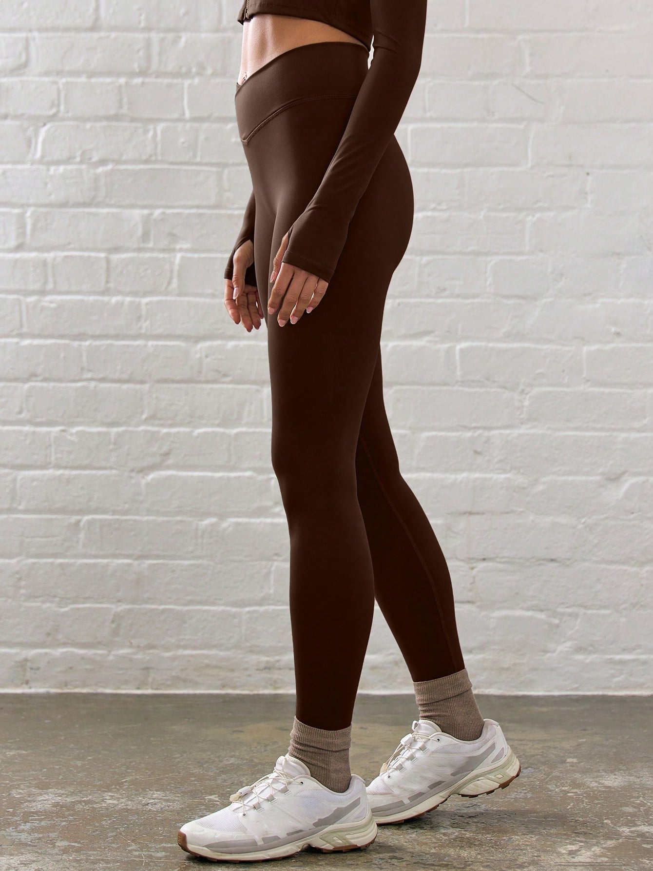 Calça Legging Básica Cintura Alta V Cut Confortável