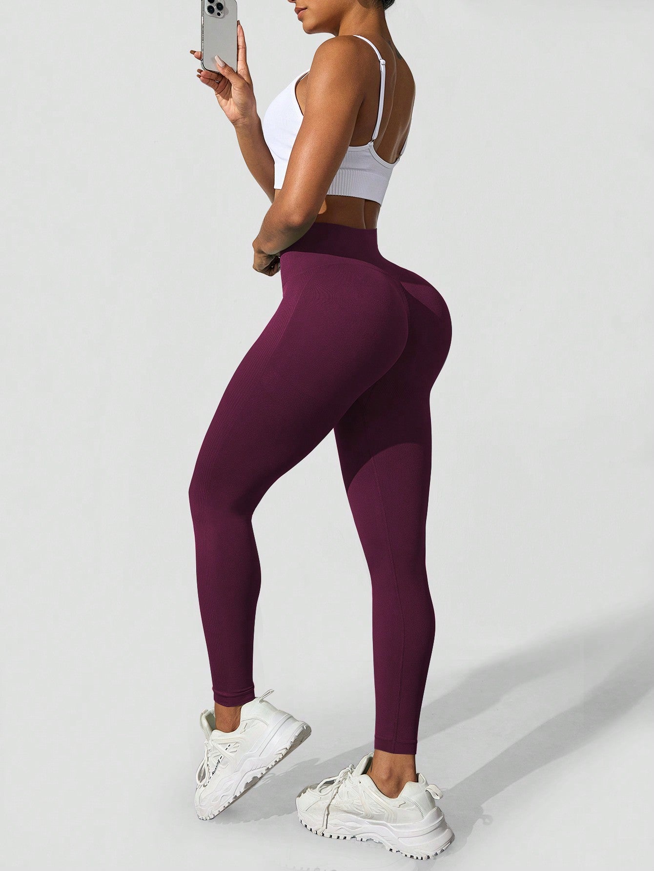 Calça Legging Sem Costura Push Up Com Compressão