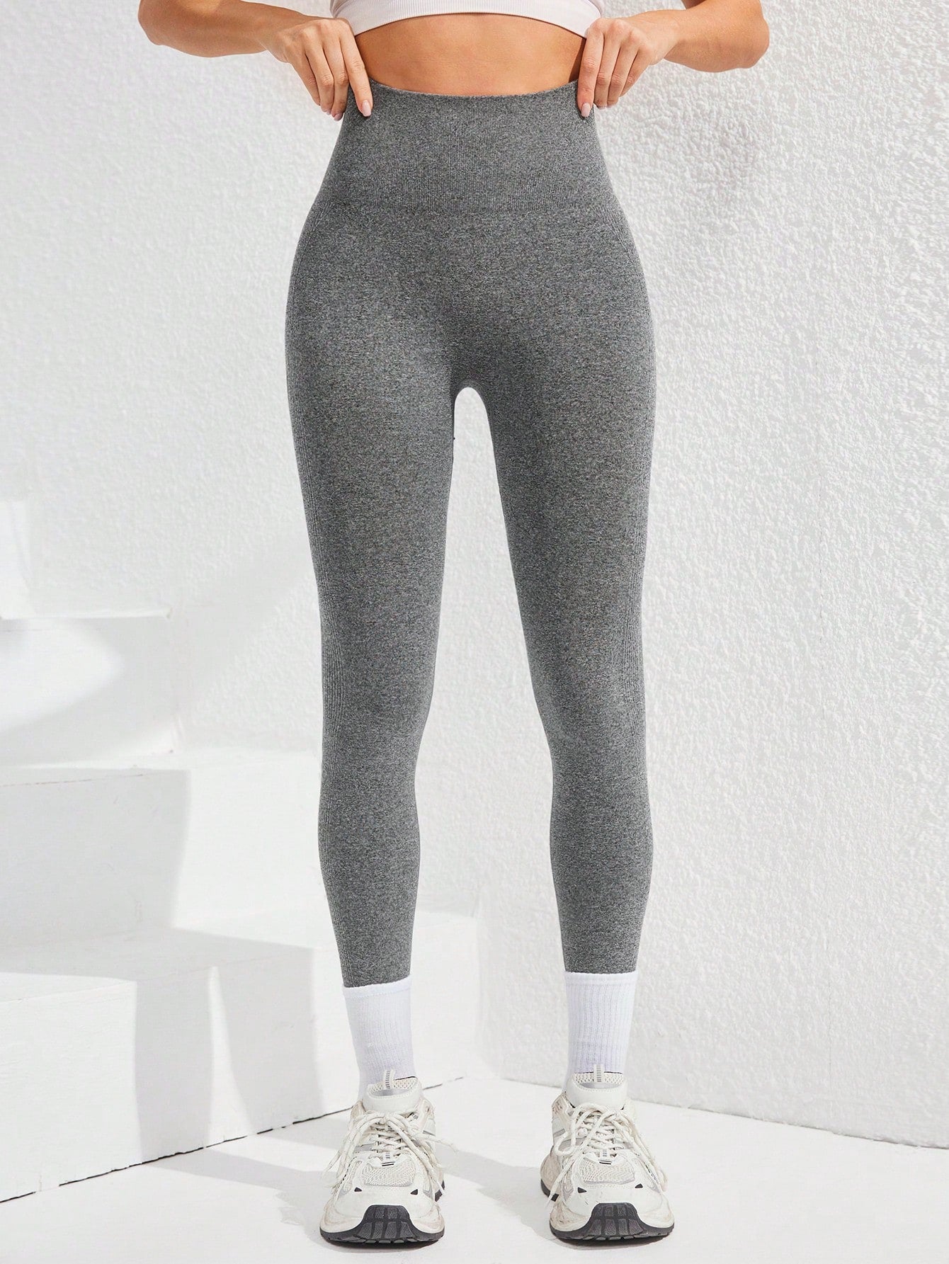 Calça Legging Sem Costura Push Up Com Compressão