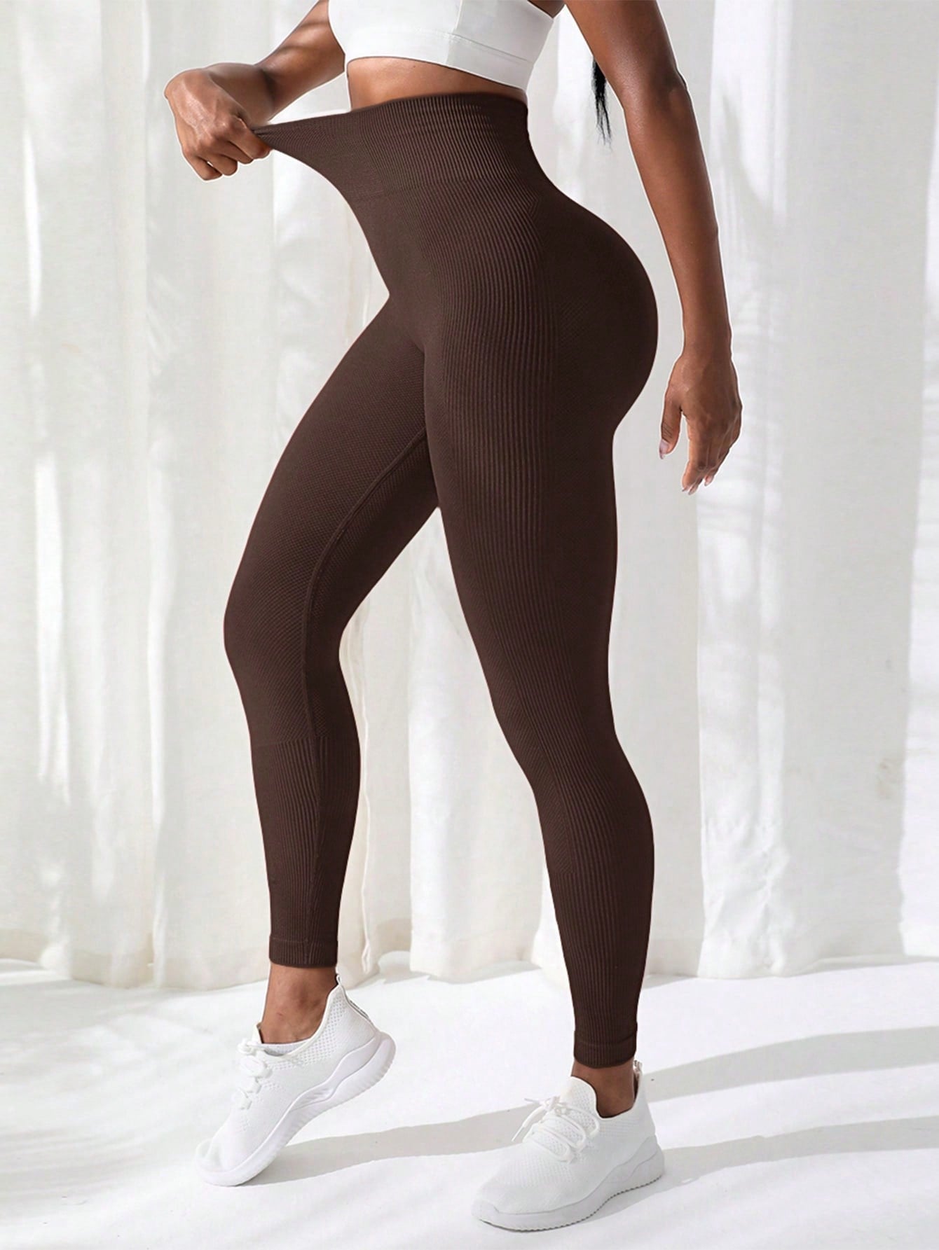 Calça Legging Modeladora Sem Costura Efeito Cintura Slim
