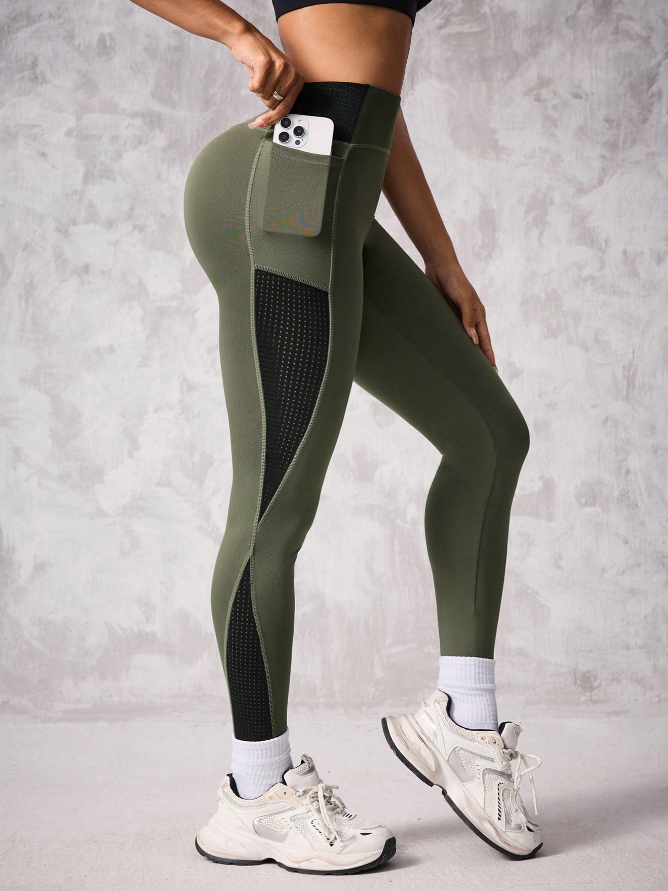 Calça Legging Canelada Cintura Alta Com Compressão