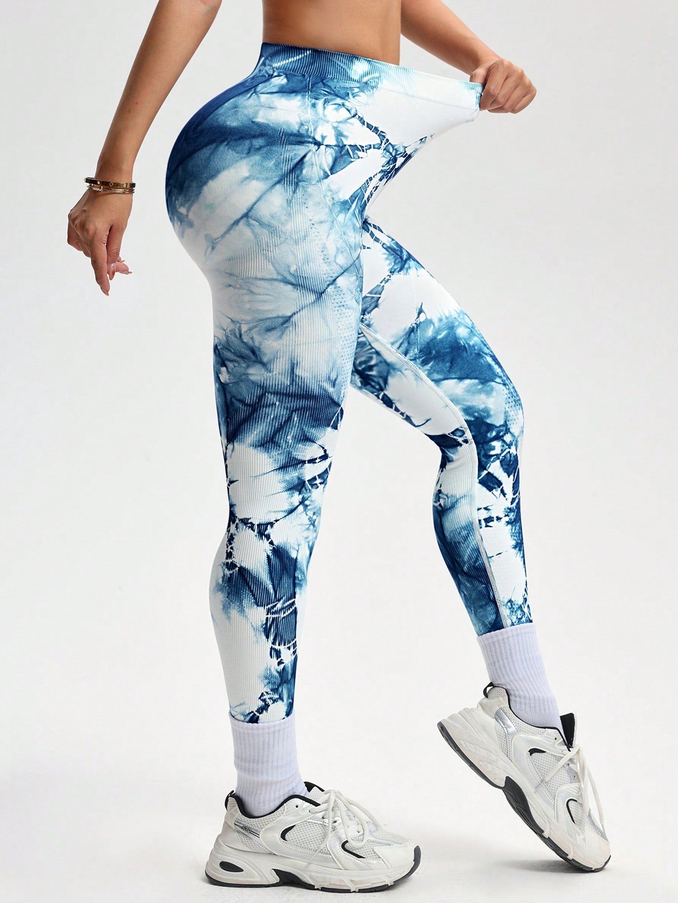 Calça Legging Tie Dye Cintura V Seamless
