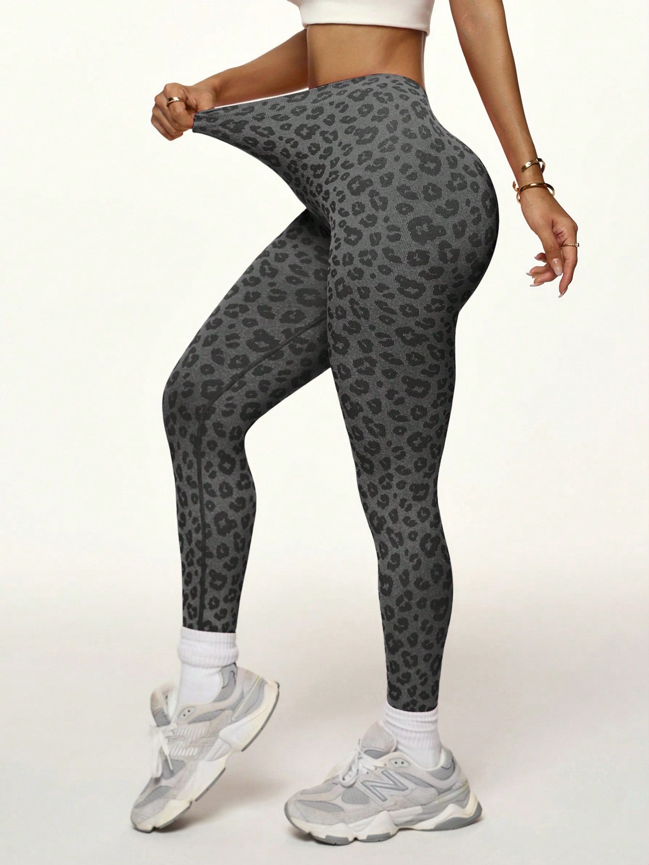 Calça Legging Sem Costura Estampa Animal Modeladora