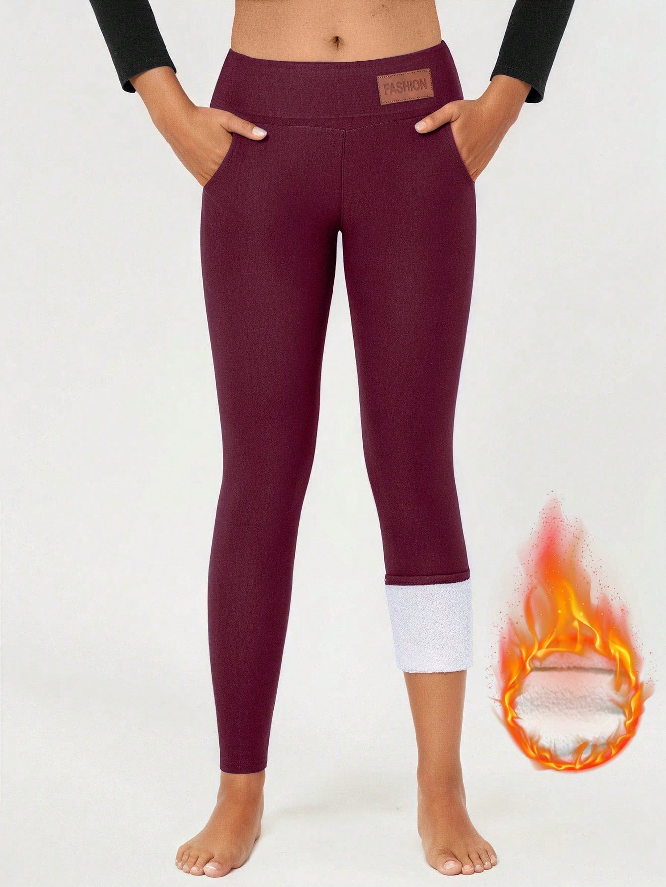 Calça Legging Feminina Forrada Com Cós Anatômico Térmico