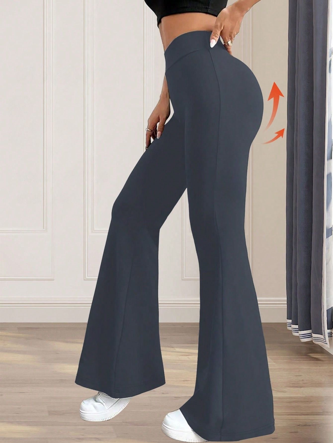 Calça Legging Flare Modeladora Cintura Alta Super Confortável