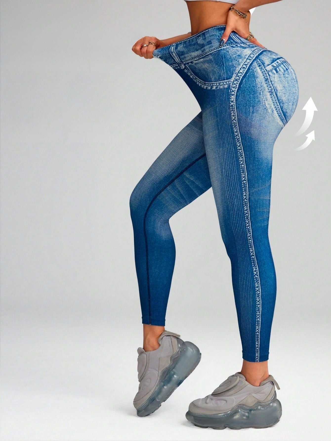 Calça Legging Fashion Estilo Jeans Modeladora