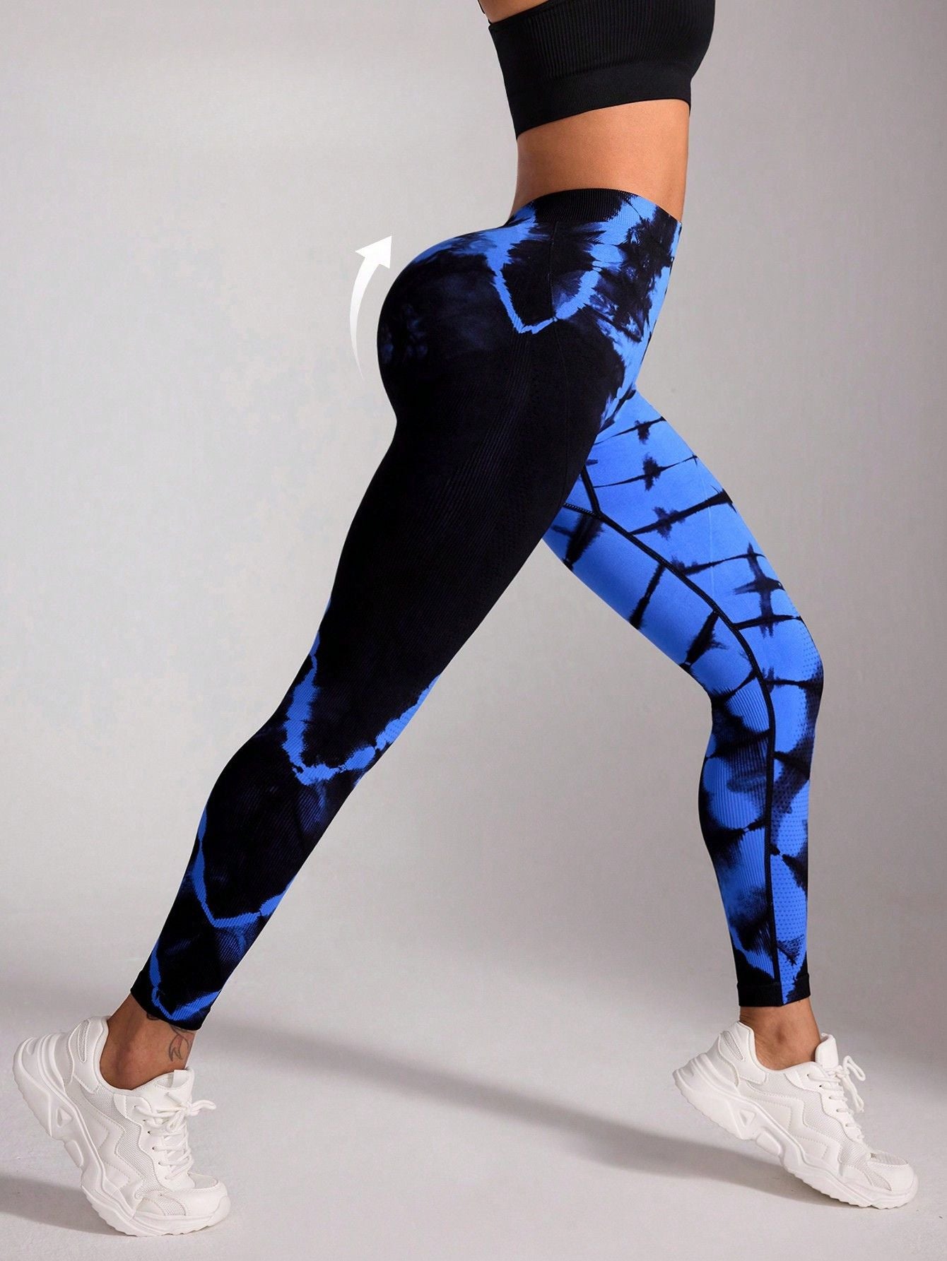 Calça Legging Seamless Estampada Tie Dye Cintura Alta