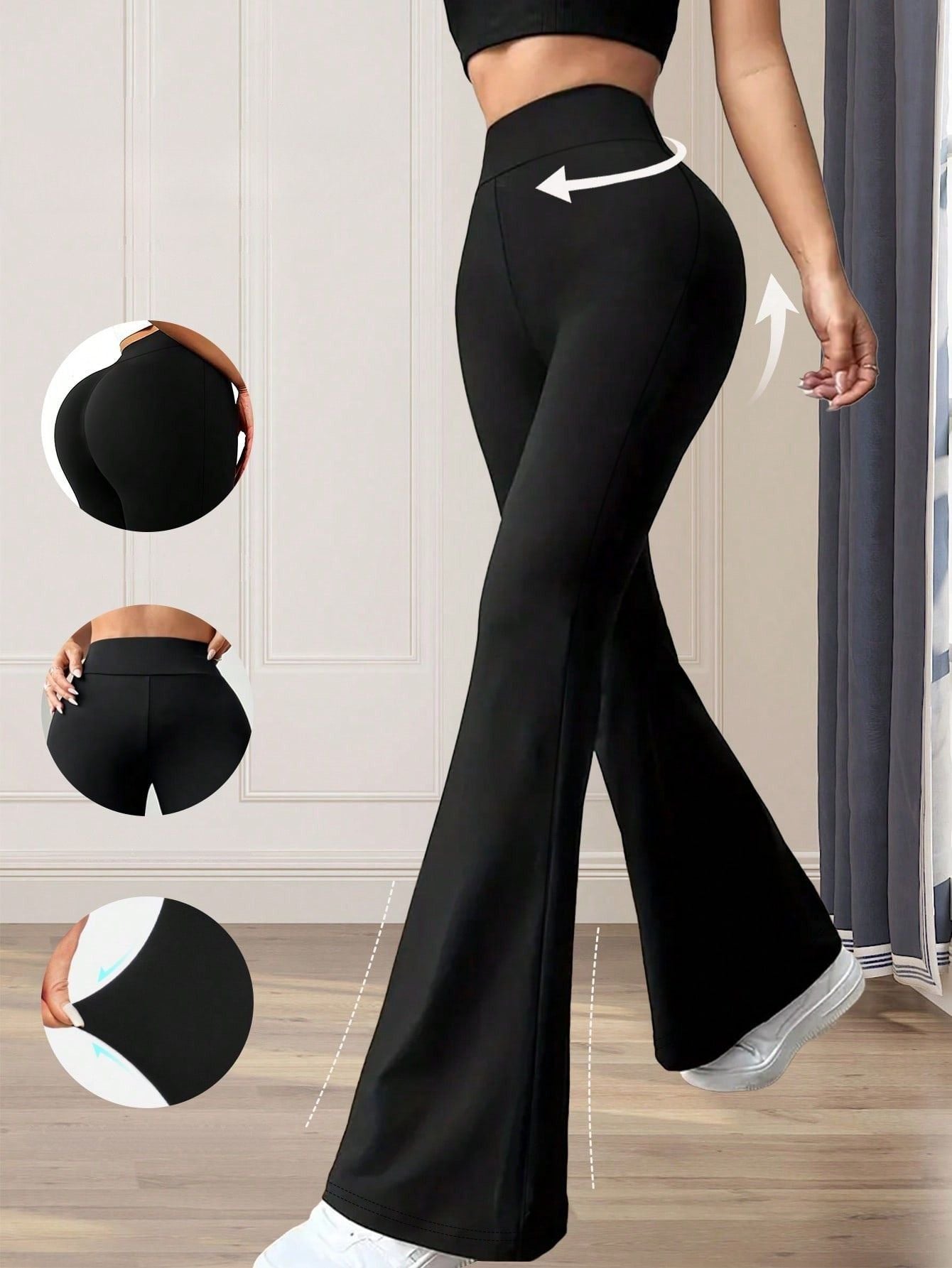 Calça Legging Flare Modeladora Cintura Alta Super Confortável