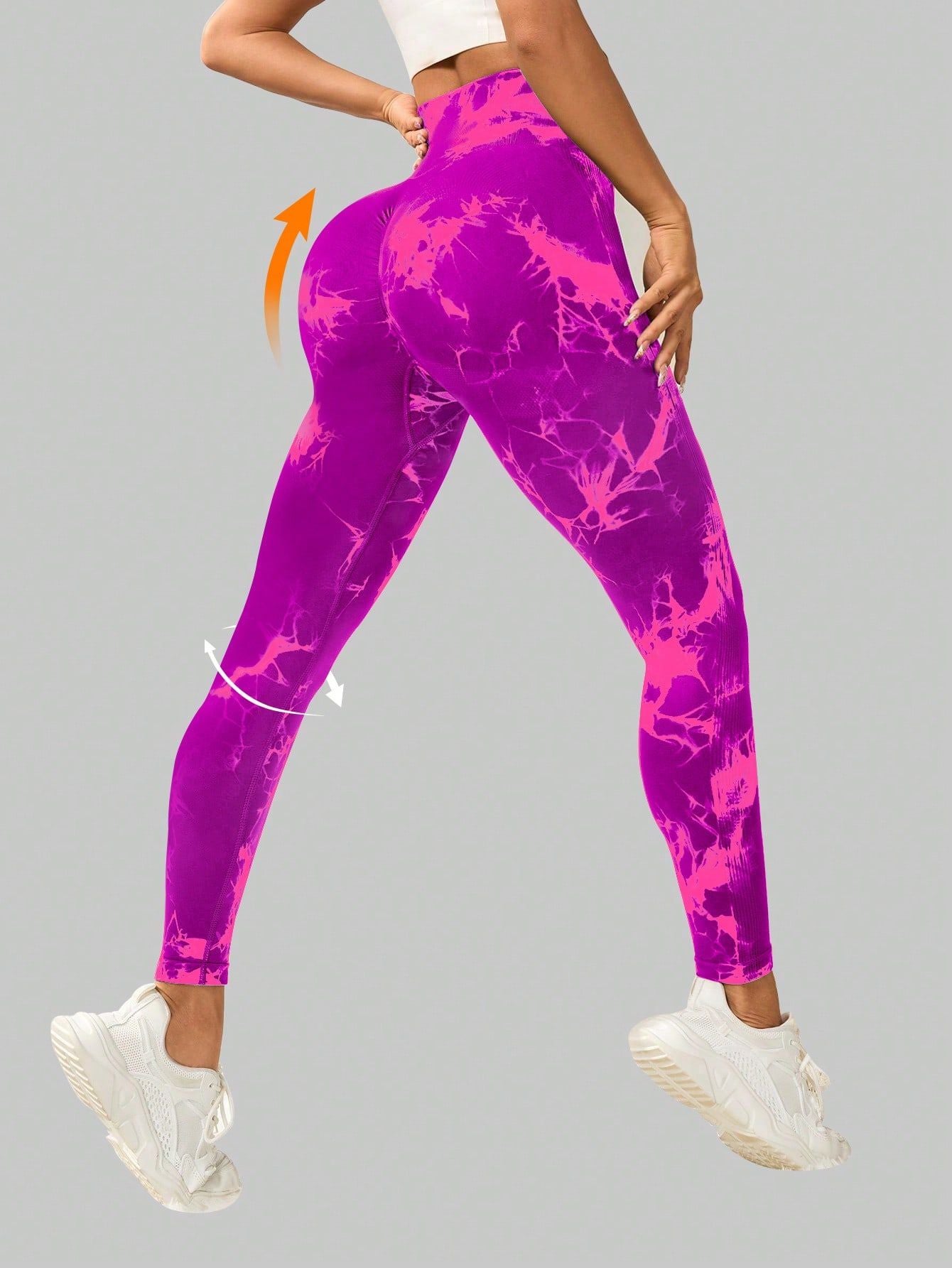 Calça Legging Tie Dye Texturizada Push Up