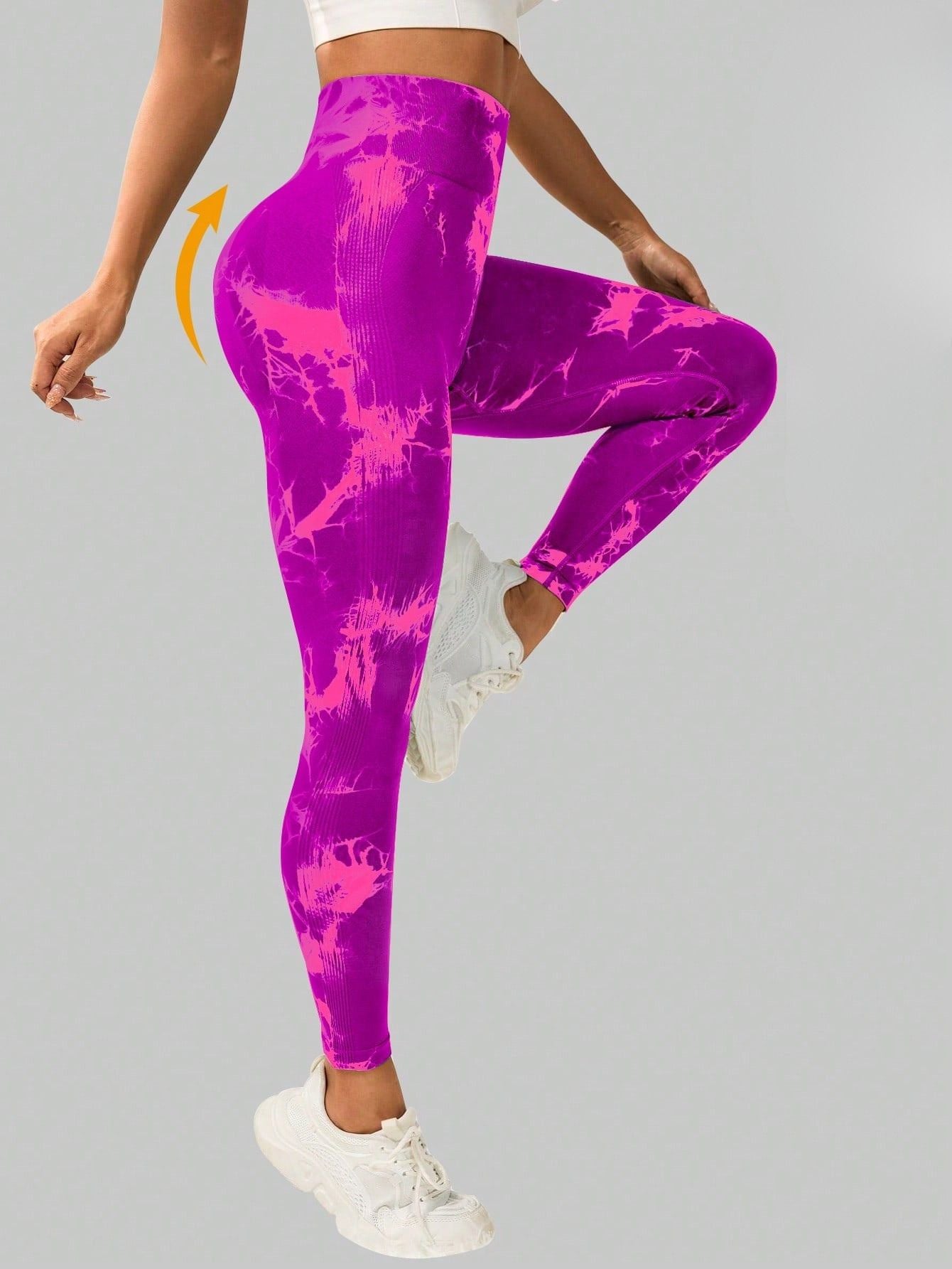 Calça Legging Tie Dye Texturizada Push Up