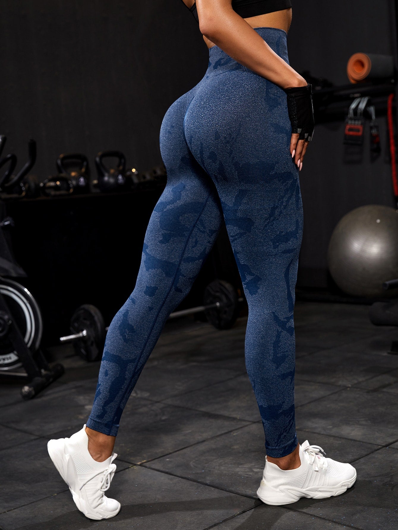 Calça Legging Seamless Estampada Cintura Alta Fitness