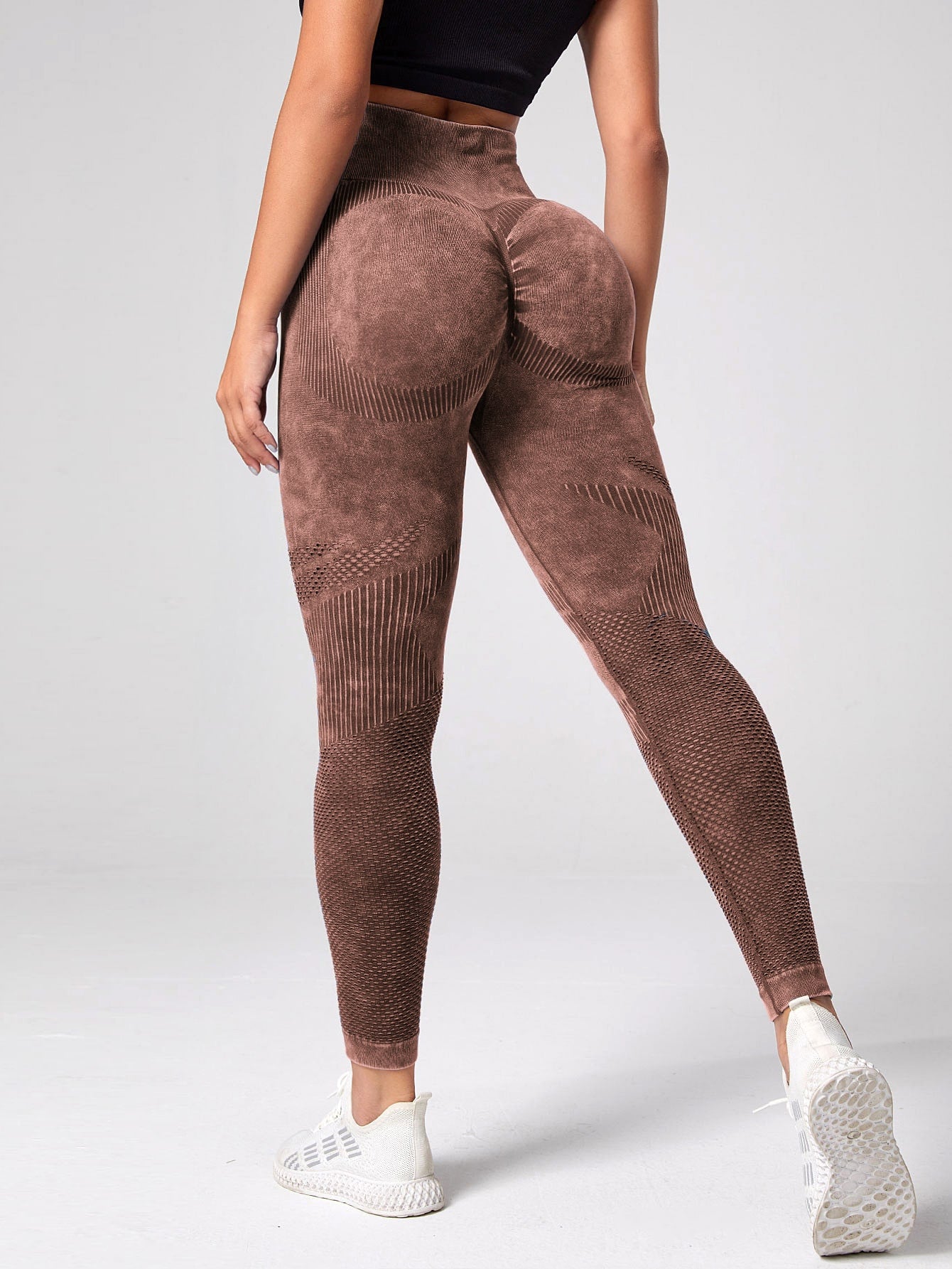 Calça Legging Fashion Texturizada Efeito Lavado