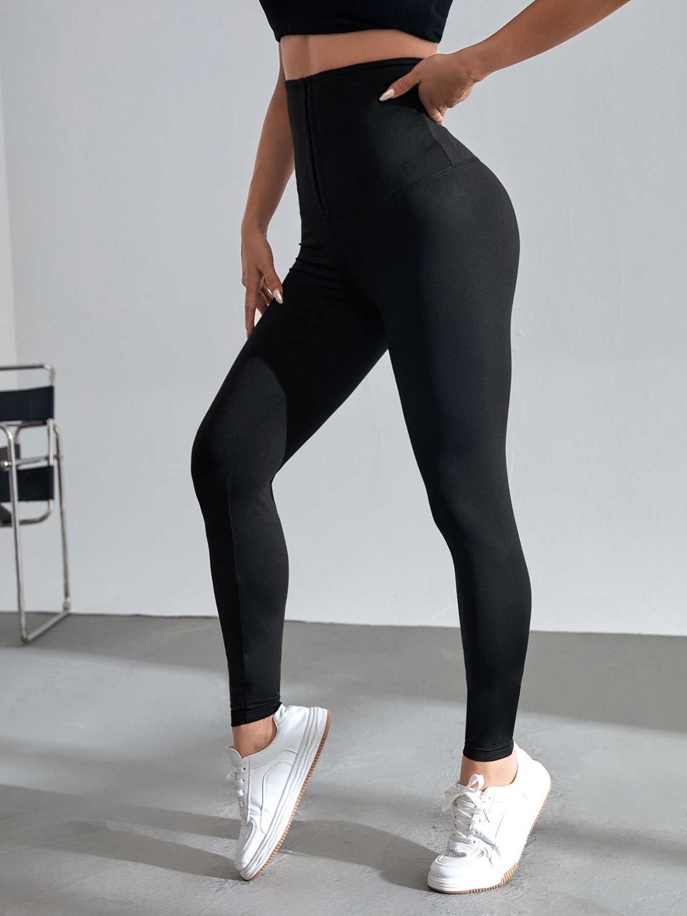 Calça Legging Cintura Alta Com Cós Modelador