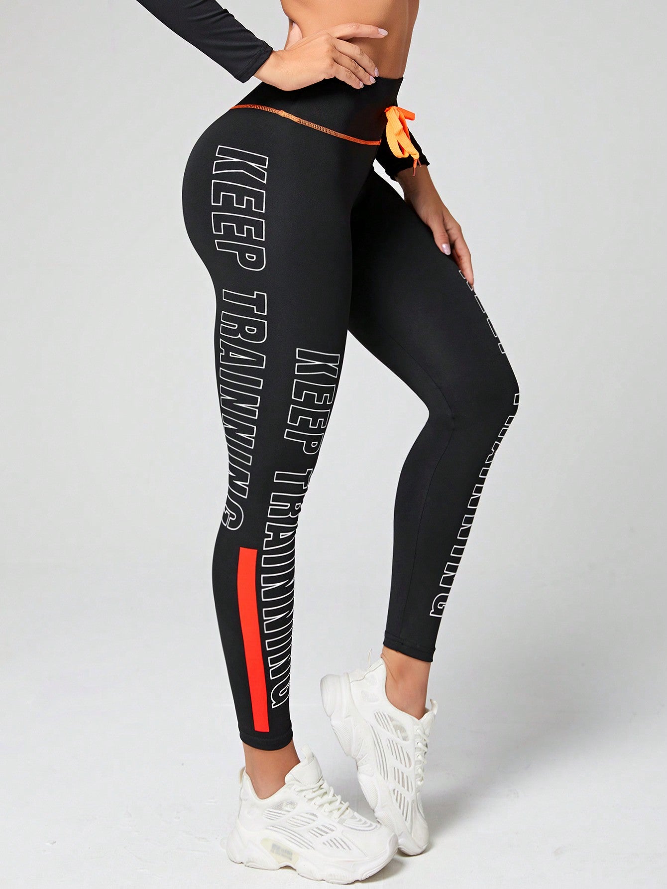 Calça Legging Fashion Estampa Keep Training Cintura Alta