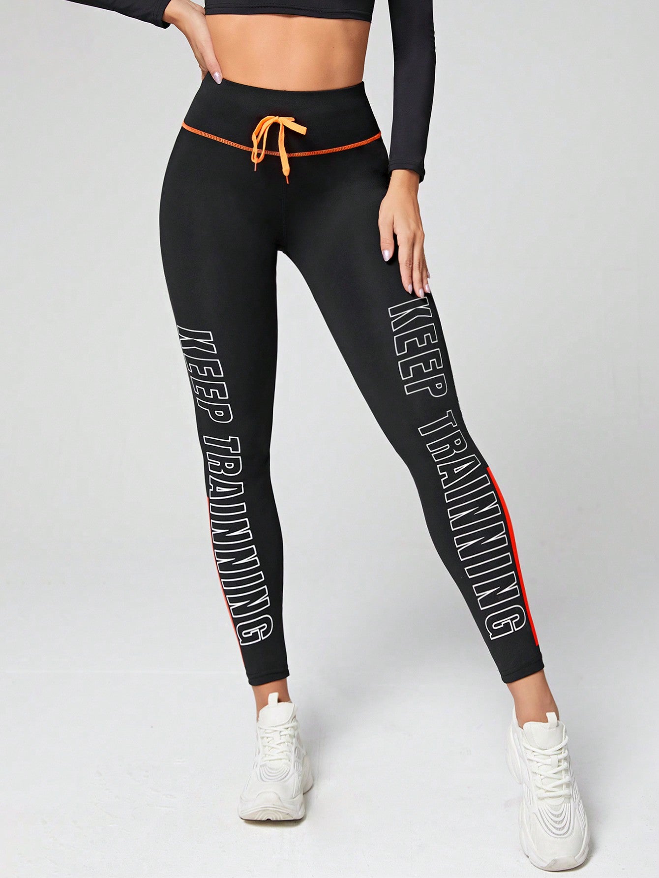 Calça Legging Fashion Estampa Keep Training Cintura Alta