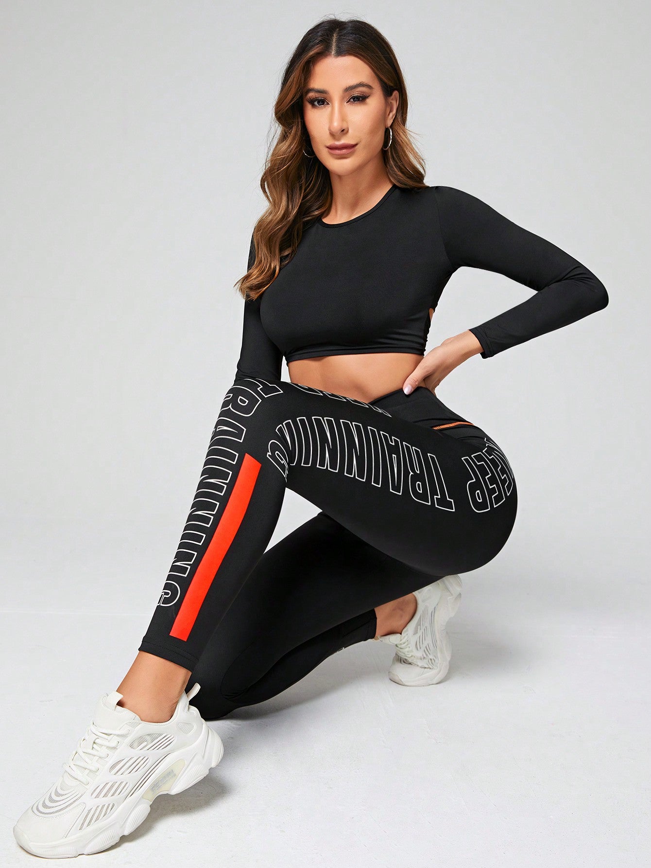 Calça Legging Fashion Estampa Keep Training Cintura Alta