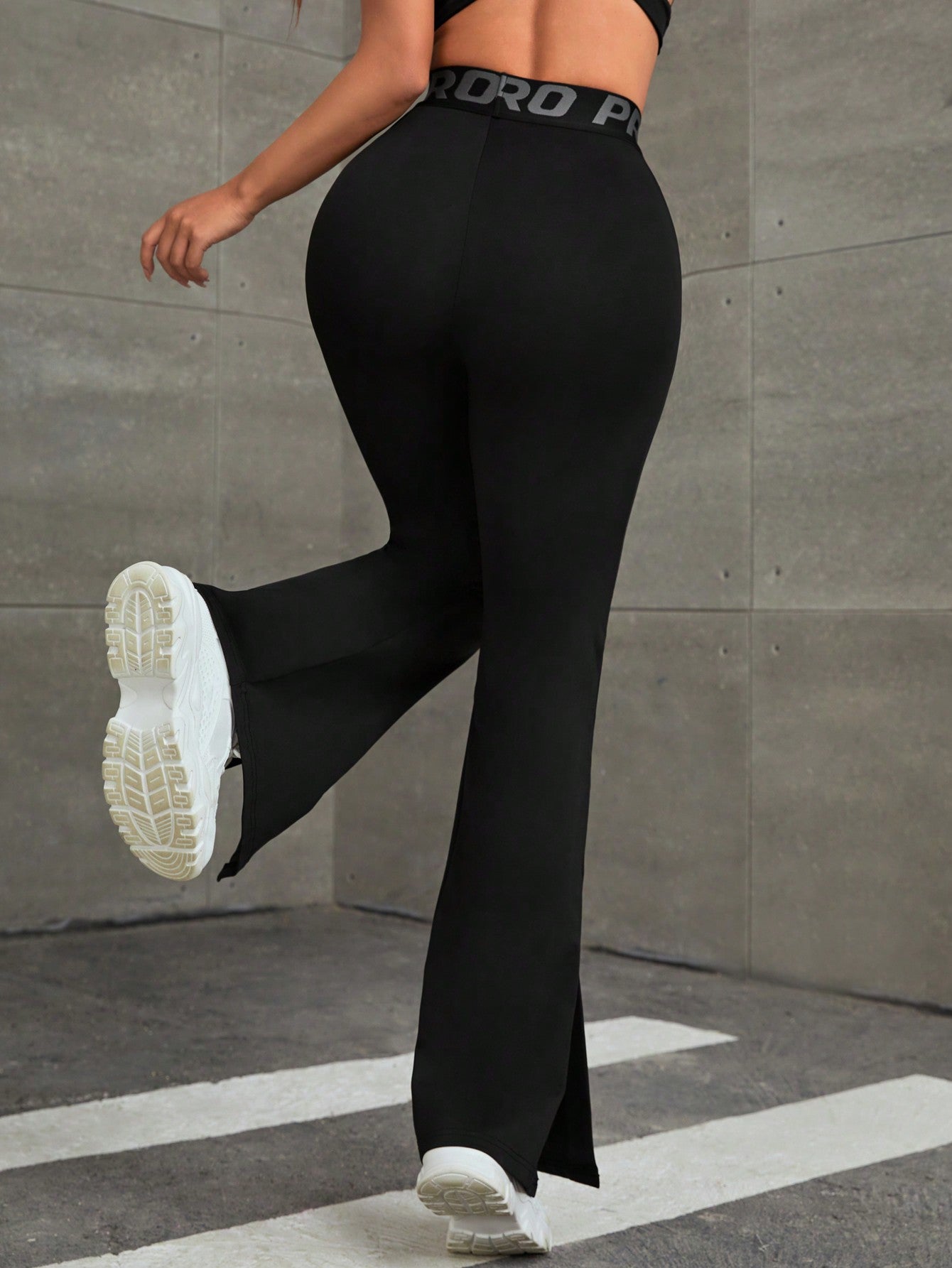 Calça Legging Flare Fitness Cintura Alta Com Elástico Pro