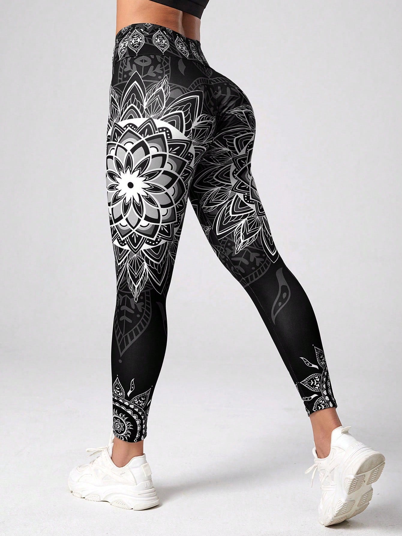 Calça Legging Fashion Estampada Mandala Estilo Boho