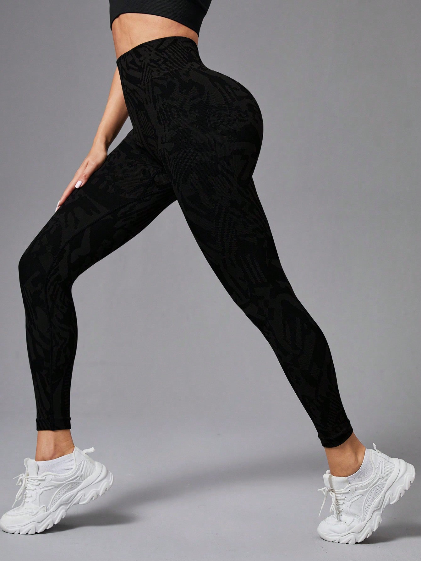 Calça Legging Fitness Estampa Camuflada Modeladora