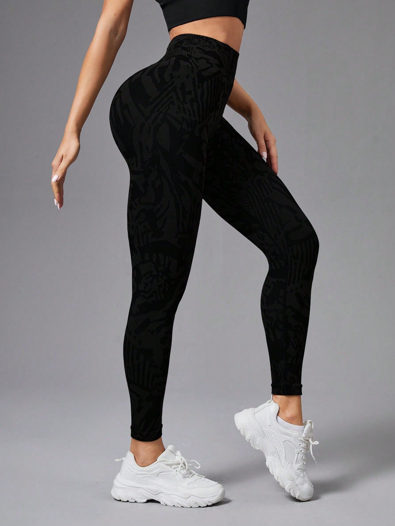 Calça Legging Fitness Estampa Camuflada Modeladora