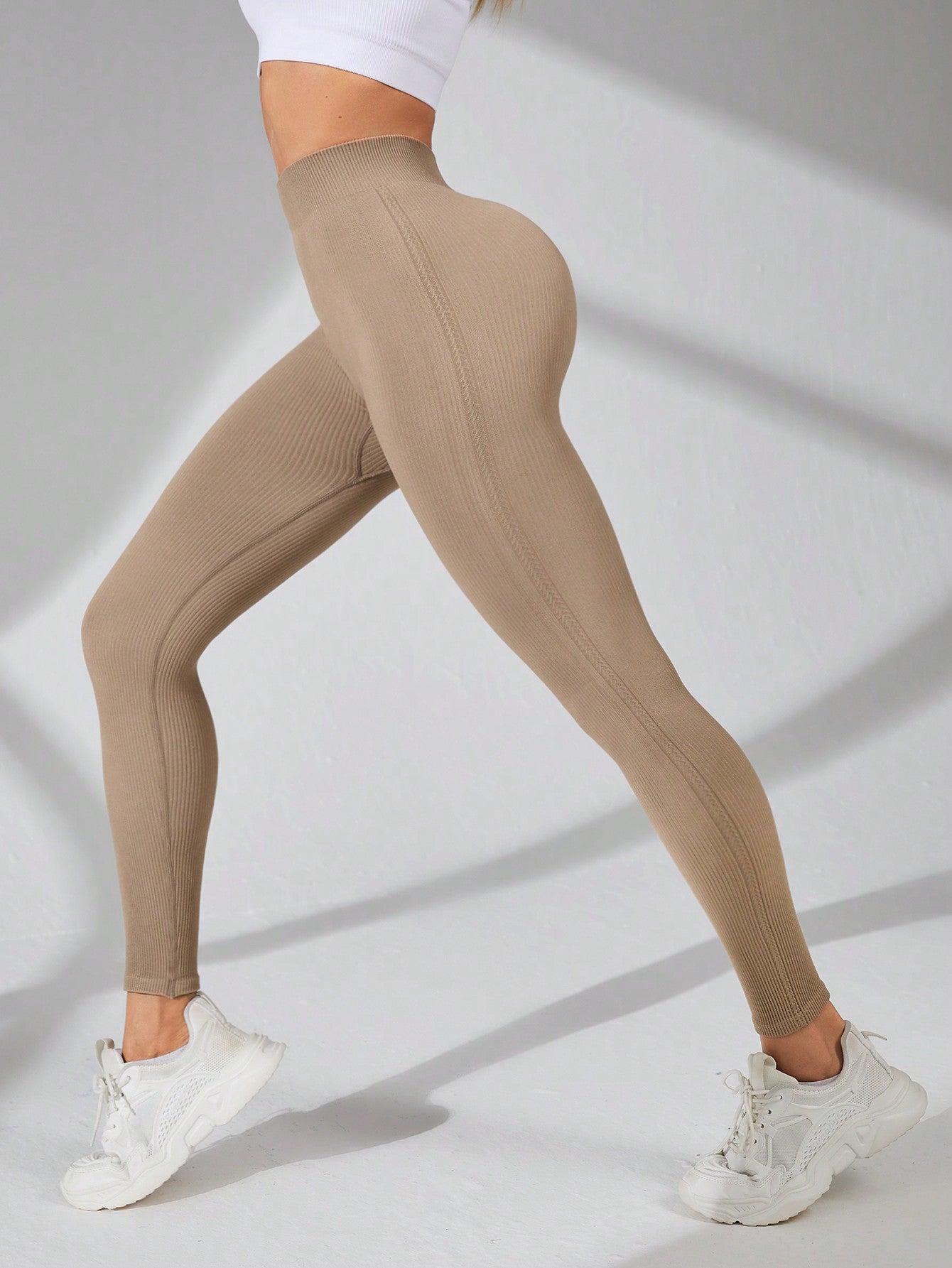 Calça Legging Canelada Sem Costura Empina Bumbum