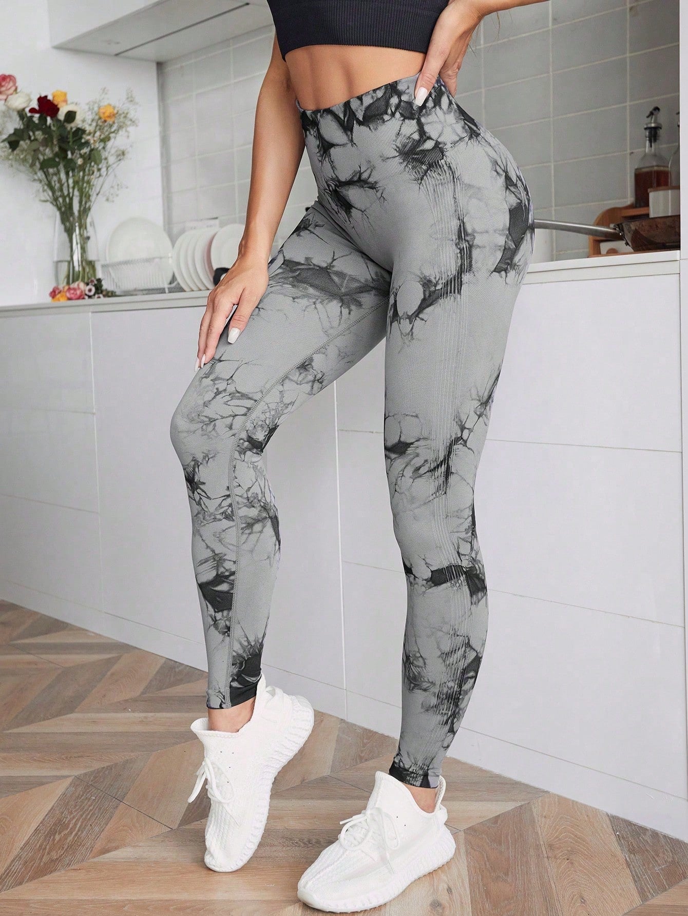 Calça Legging Fitness Compressão Estampa Tie Dye