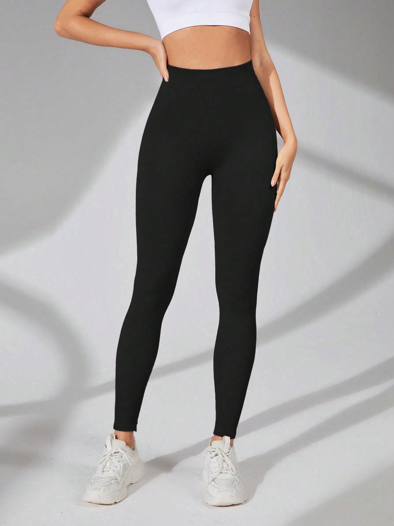 Calça Legging Canelada Sem Costura Empina Bumbum