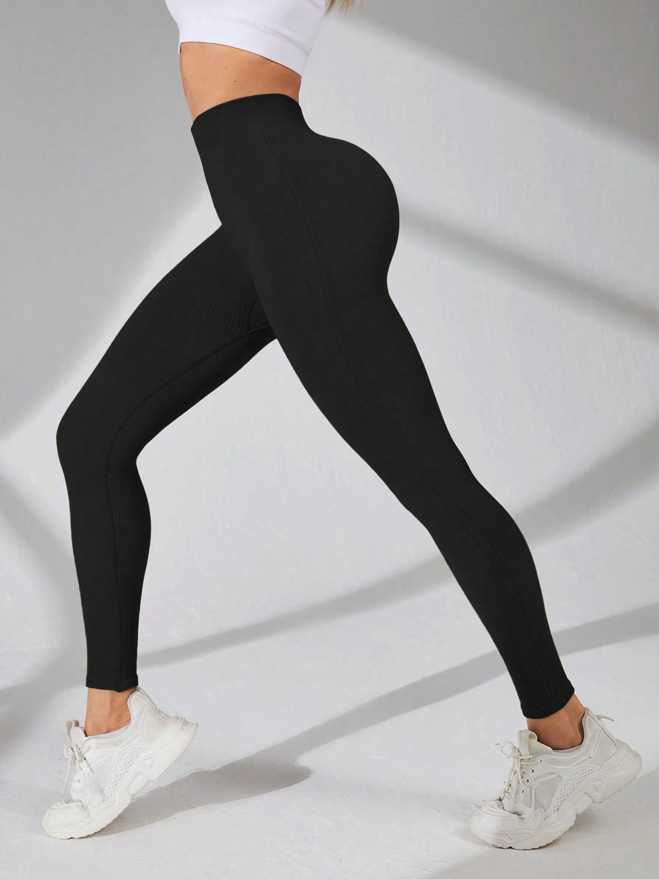 Calça Legging Canelada Sem Costura Empina Bumbum