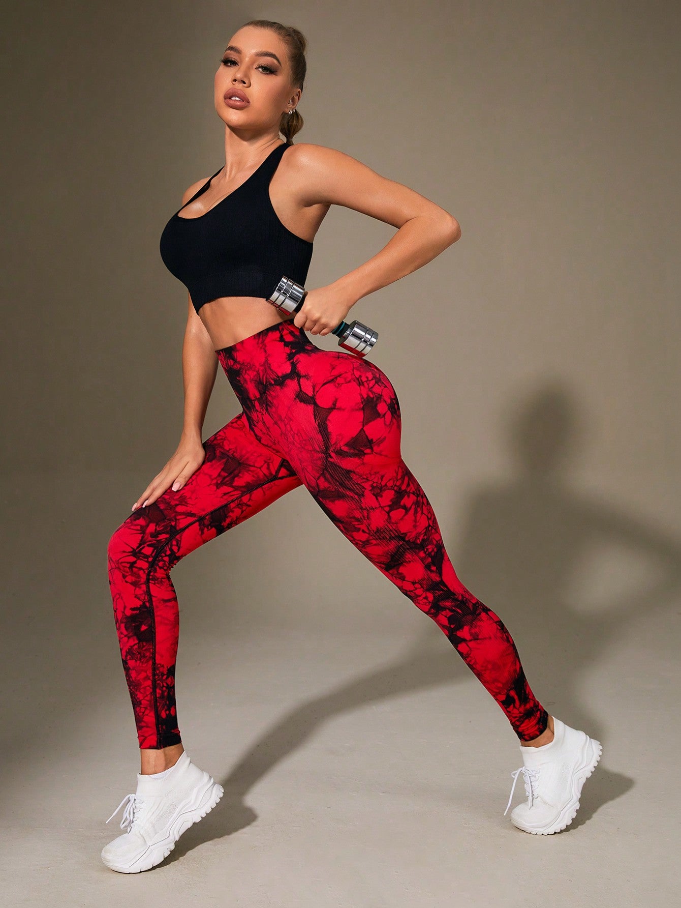 Calça Legging Seamless Tie Dye Com Compressão