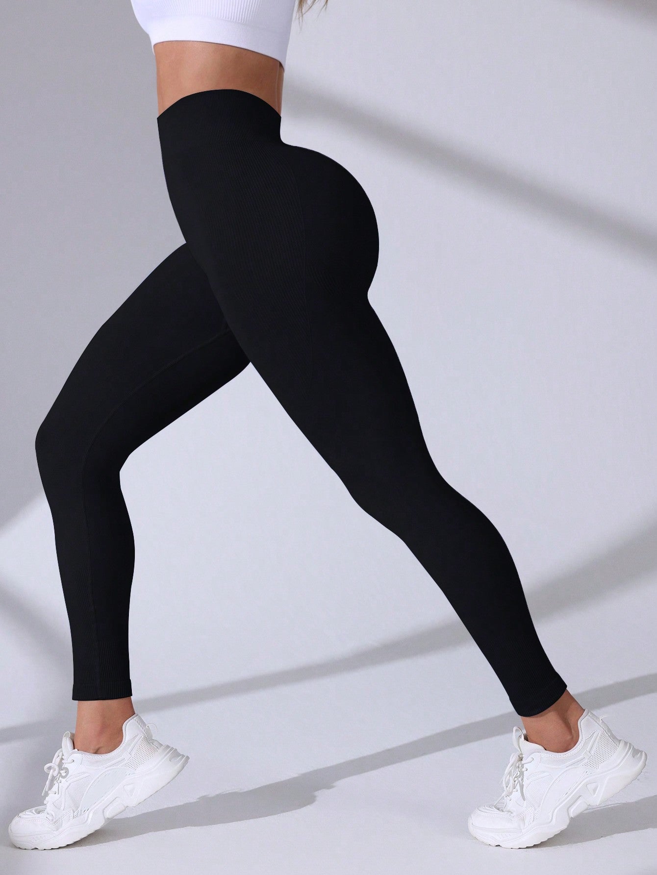 Calça Legging Sem Costura Cintura Alta Texturizada