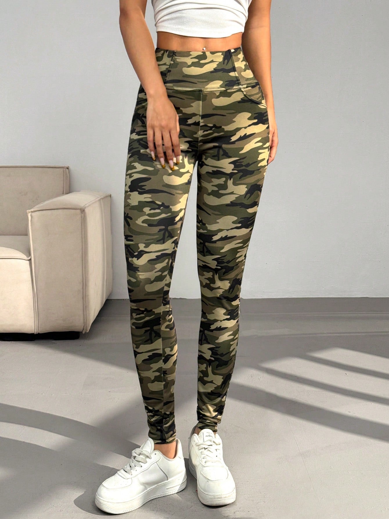 Calça Legging Empina Bumbum Estampada Camuflada