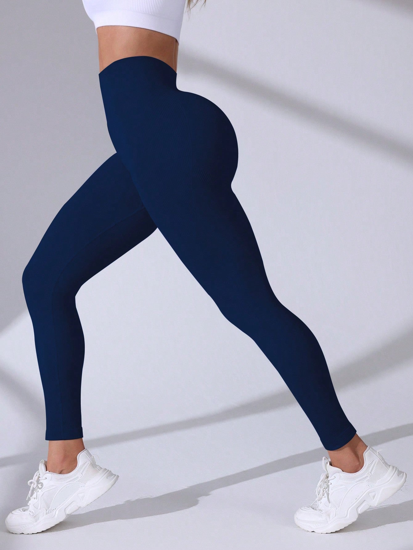 Calça Legging Sem Costura Cintura Alta Texturizada