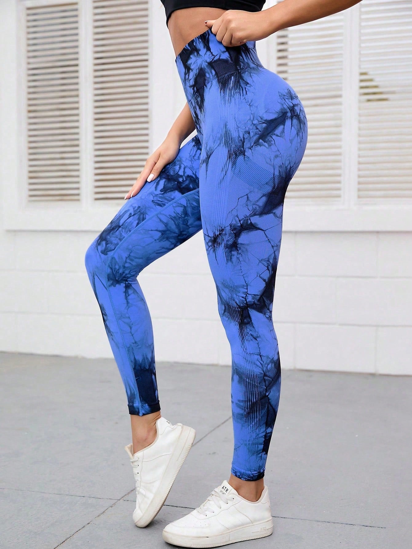 Calça Legging Fitness Compressão Estampa Tie Dye
